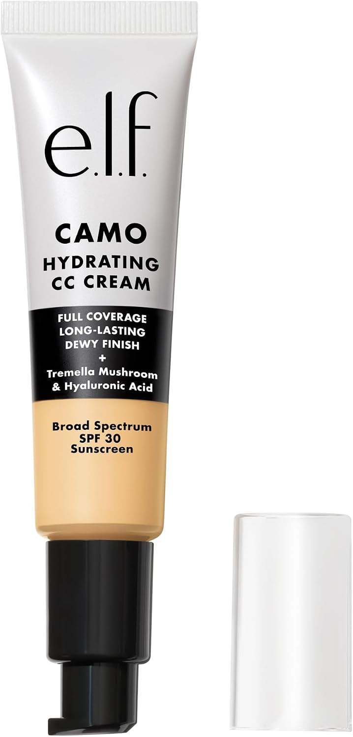 e.l.f. Hydrating Camo CC Cream, Colour Correcting Full Coverage Foundation For A Dewy Finish With SPF 30, Vegan & Cruelty-Free, Fair 140W