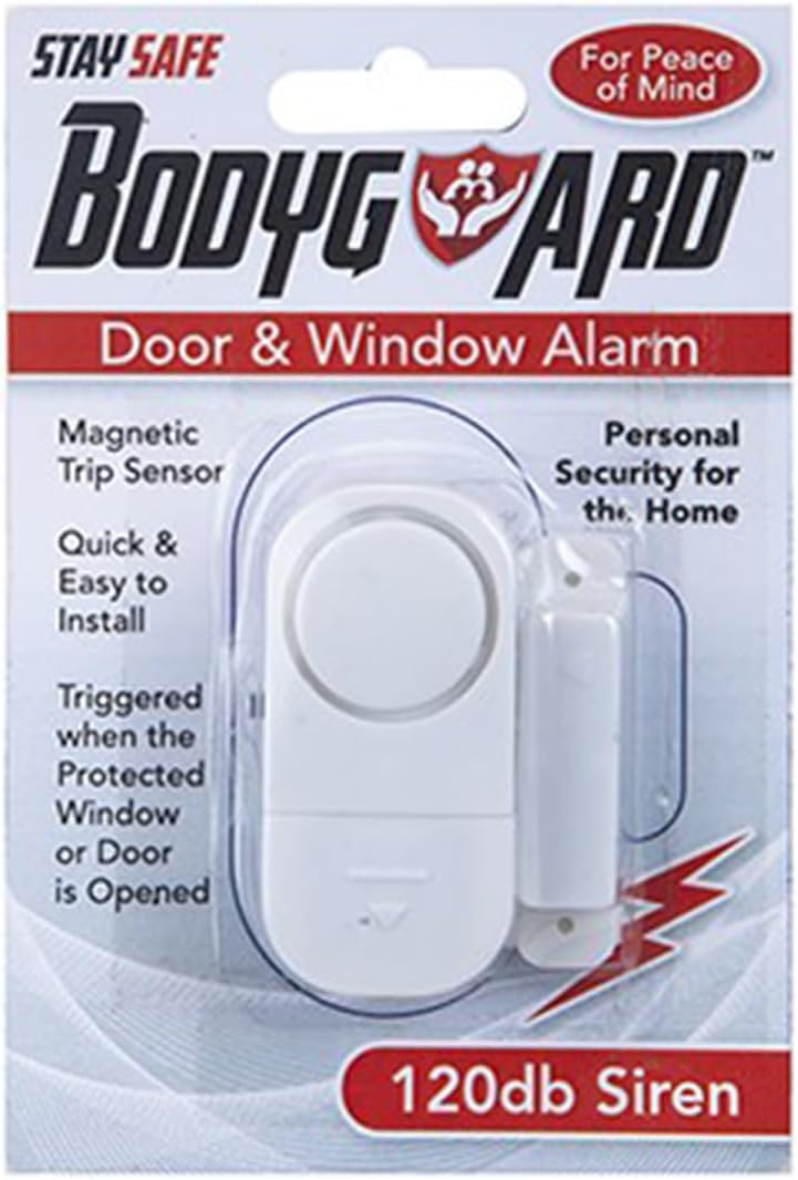Door & Window Alarm for Enhanced Home Security - 120dB Loud Siren, Easy to Install, Battery Included - Protect Your Family & Property With This Intruder Alert System for Doors, Windows, Sheds, etc