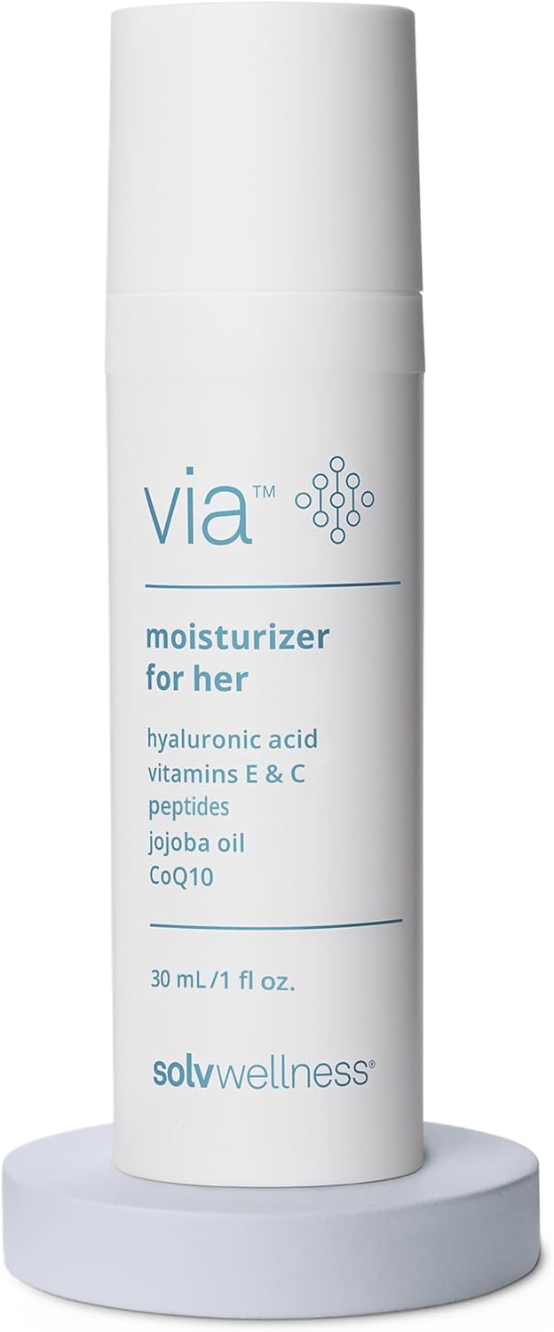 Via by Solv Wellness Vaginal Moisturizer Cream for Women, Non-Hormonal, Water-Based, Made with Hyaluronic Acid, Vitamins, Peptides, Jojoba Oil, 30 ml