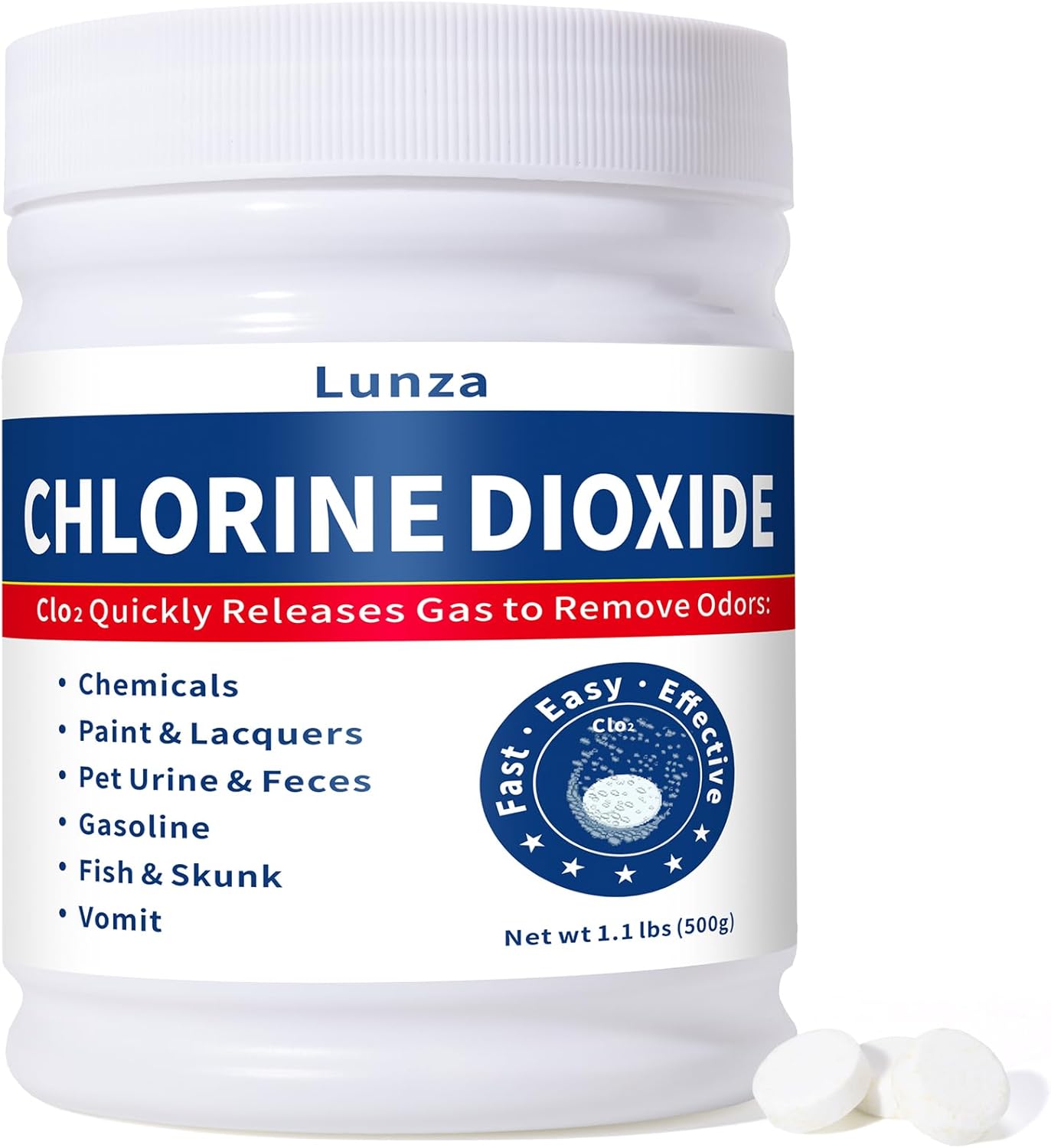 Chlorine Dioxide Odor Removal – Professional-Grade Home & Car Deodorizer – Removes Smoke, Pet, Urine & Chemical Smells – Safe, Residue-Free Freshness – 1 Pack