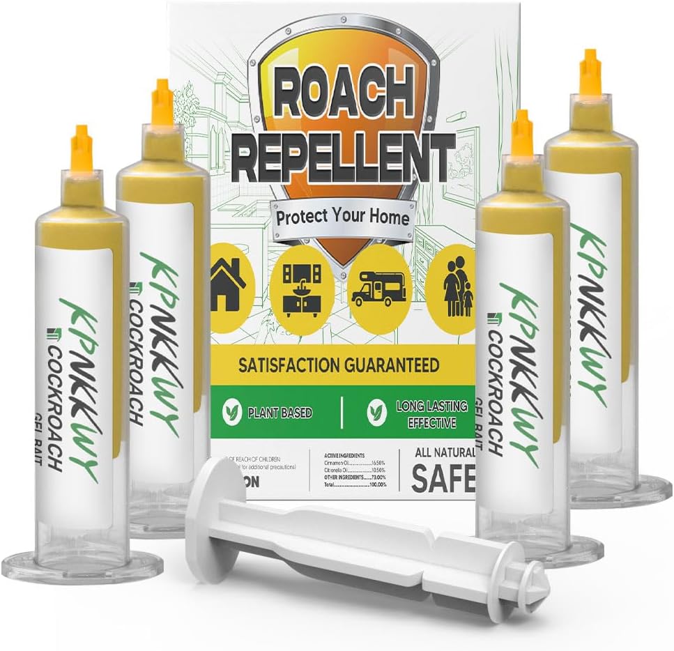 Roach Repellent, Cockroach Repellents Indoor, Roach Control Outdoor, Roach Deterrent, Pet Safe Cockroach Repeller, Keep Roaches Away, Ready to Use Roach Repellant for Home-4P