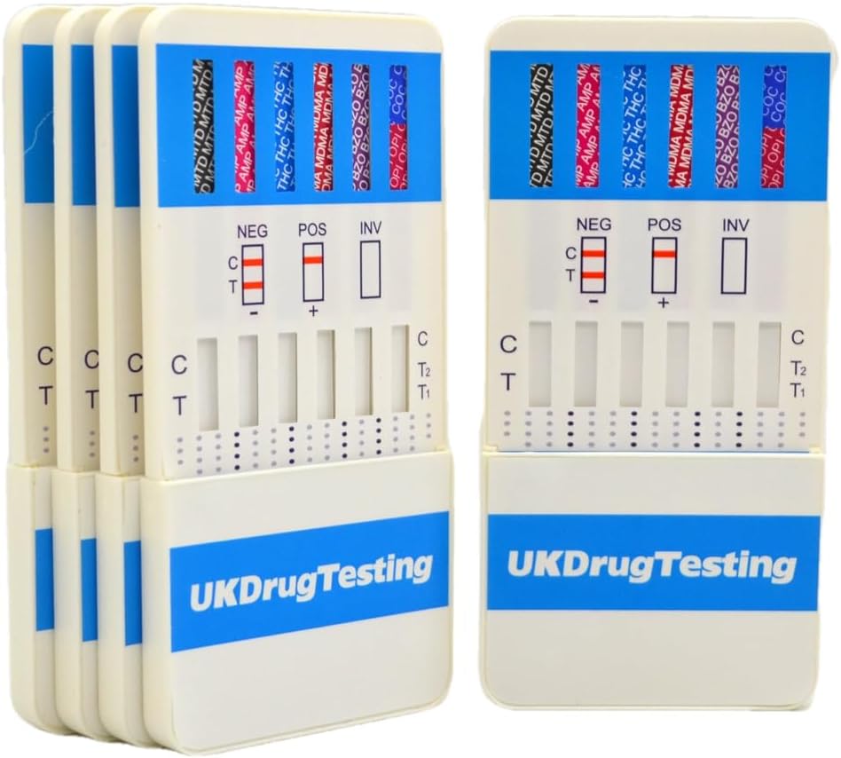 5 x 7 in 1 Drug Tests Ultra Sensitive Home Drug Testing Kits UKDrugTesting Includes Cannabis, Cocaine, Ecstacy