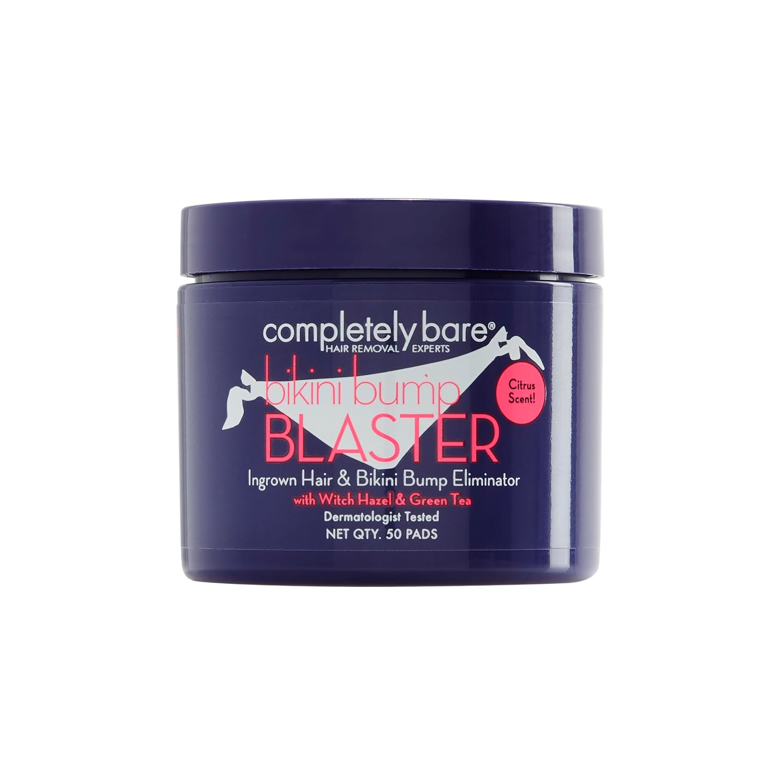 completely bare bikini bump BLASTER | Ingrown Hair & Bikini Bump Eliminator | Glycolic Acid | Salicyclic Acid | Witch Hazel | Green Tea | 50 Pads