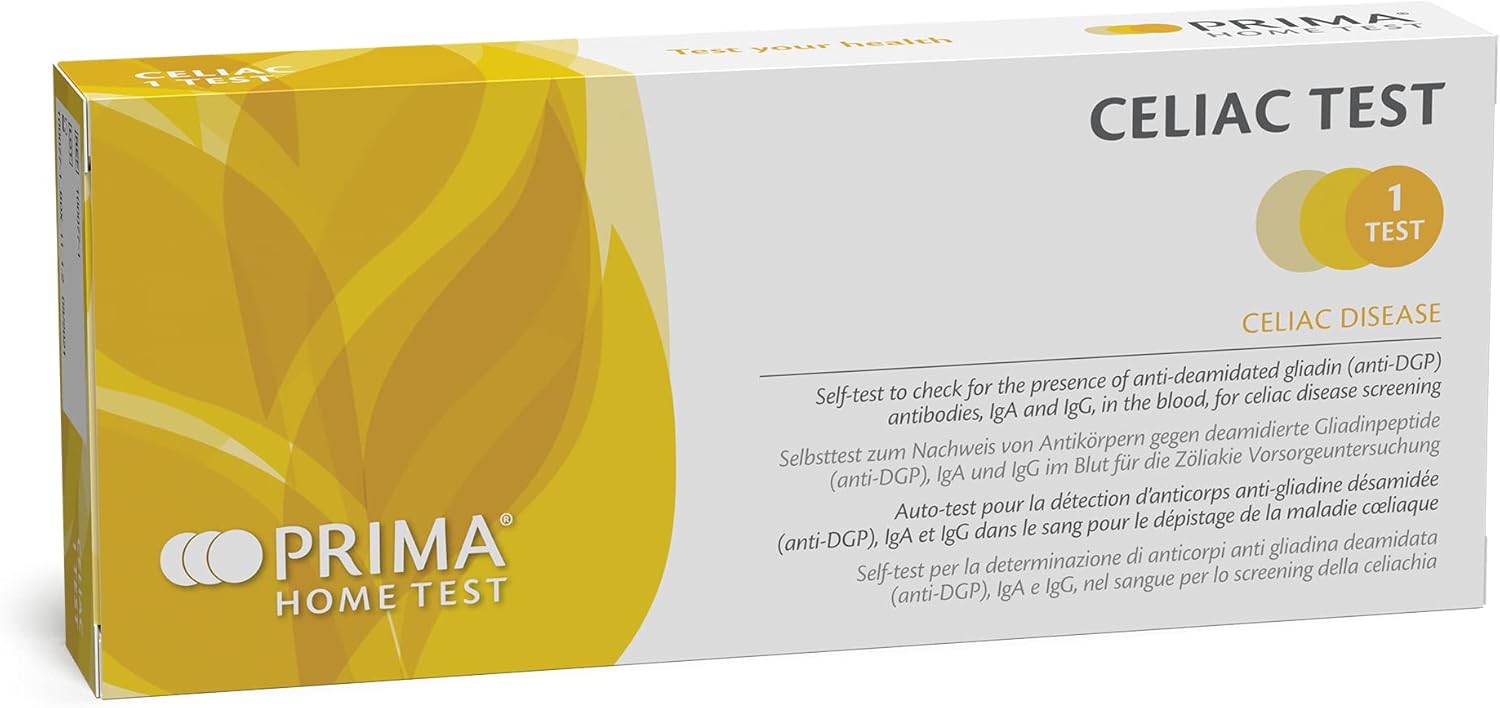 Prima Coeliac Gluten Sensitivity Home Test for IGA and IgG Antibodies | Results in 10 Minutes