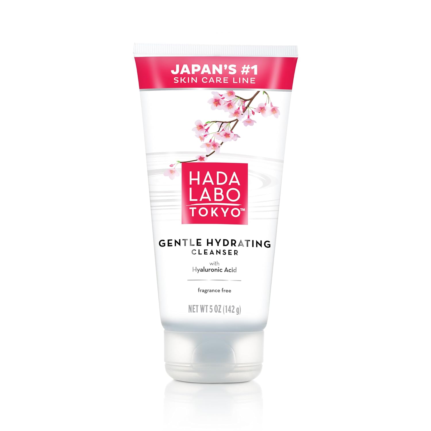 Hada Labo Tokyo Gentle Hydrating Foaming Facial Cleanser, Fragrance-Free Sensitive Skin Face Wash with Hyaluronic Acid and Conditioning Agents Soften Skin, Locks In Moisture, 5.0 Oz