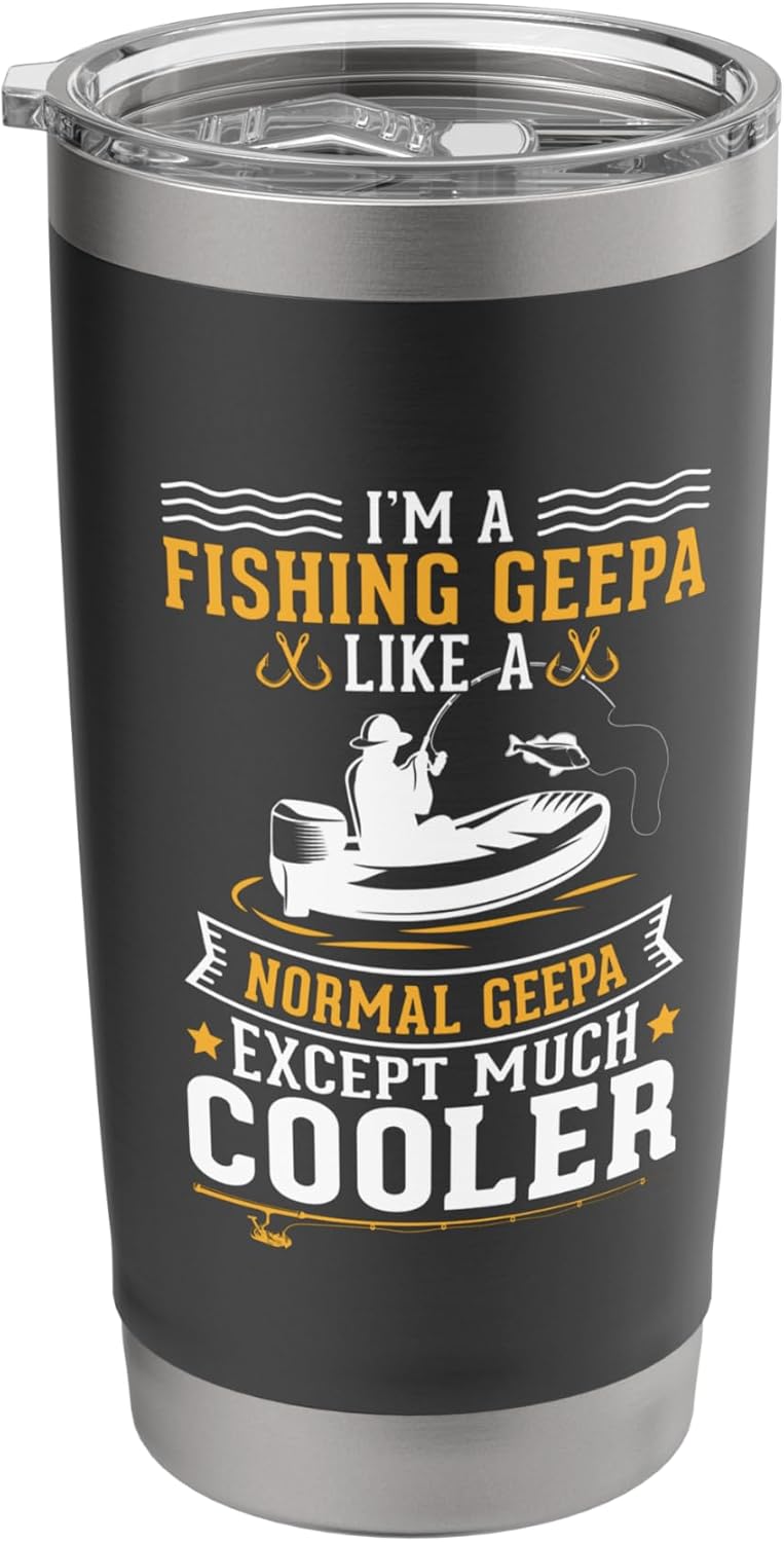Fishing Grandpa - Fishing Geepa Stainless Steel Insulated Tumbler