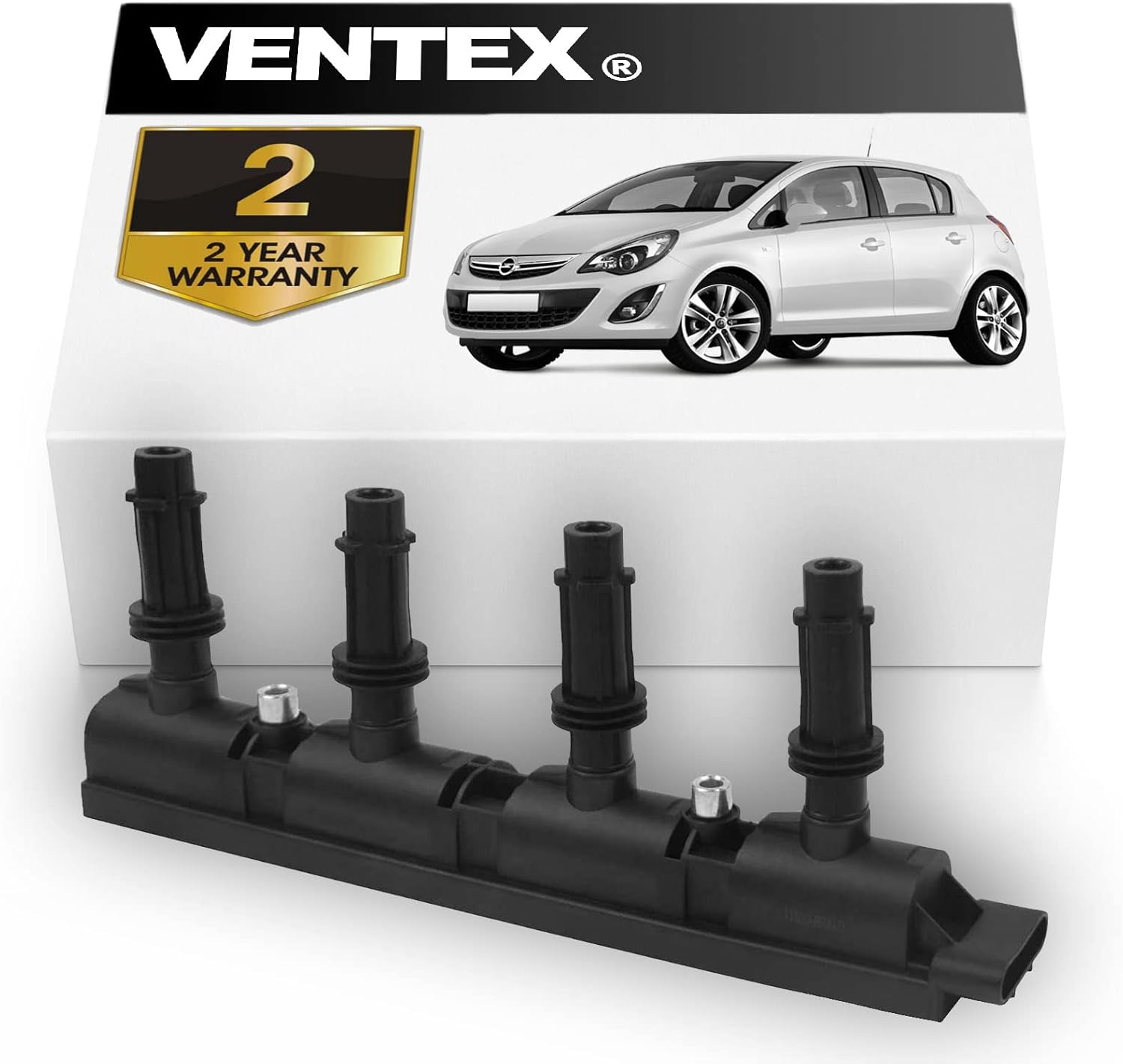 VENTEX® Ignition Coil Pack VXS1701 Compatible with Vauxhall Corsa 2010-2019 1.2 1.4 Astra Mokka