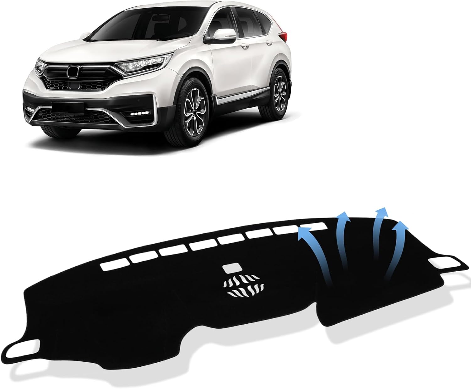 Dashboard Cover Compatible with Honda CR-V CRV 2017-2022, Anti-Reflective Non-Slip Dashboard Cover Mat Pad Carpet, Car Accessories Interior for Custom Fit Dash Cover
