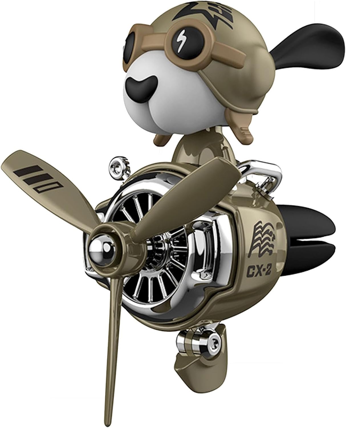 Dog Pilot Car Air Freshener - Propeller Car Air Freshener, Animal Car Air Vent Fragrance | Creative Dog Shaking Heads Car Scent, Car Air Outlet Perfume, Cute Dog Air Freshener For Men And Women