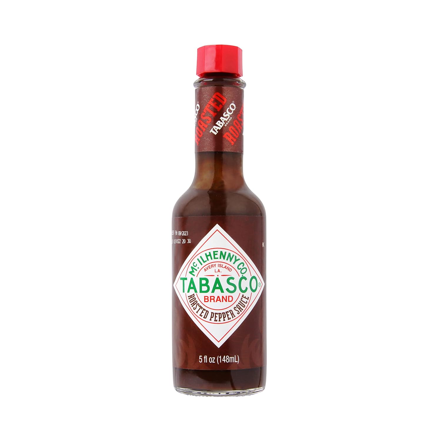 TABASCO Brand Roasted Pepper Sauce, Rich & Savory Hot Sauce, Glass Bottle, Made with Vine-Ripe Red Peppers, Fresh Garlic & Onions, Great on Sandwiches & More, 5 Fl Oz (Pack of 1)
