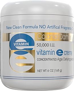 Colonial Dames High Potency 50,000 IU Vitamin E Moisturizer for Hydrating & Moisturizing Chapped Dry Skin & Fine Lines.