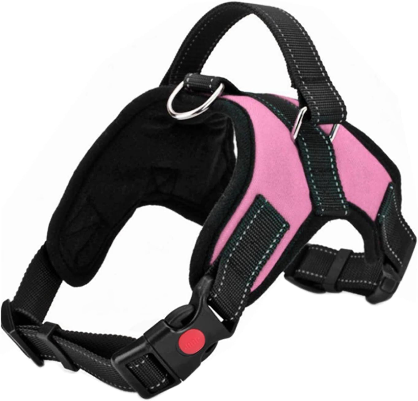 FYY Dog Harness No Pull, Breathable Adjustable Pet Vest, Reflective Oxford Easy Control Dog Harness with Sturdy Handle for Small Medium Large Dogs S-Pink