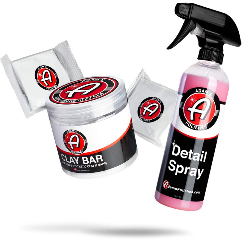 Adam's Polishes Fine Grade Clay Bar - Removes Debris & Dirt from Vehicle for Paint, Glass, Trim, Wheels | Add Shine, Gloss & Restore Depth of Color