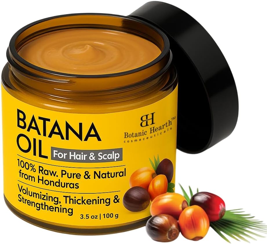 Botanic Hearth Dr Sebi Batana Oil for Hair Growth - Batana Butter (3.5 fl oz) | Deeply Nourishing & Revitalizing Hair & Skin Care | for Men and Women | Suitable for All Hair Types