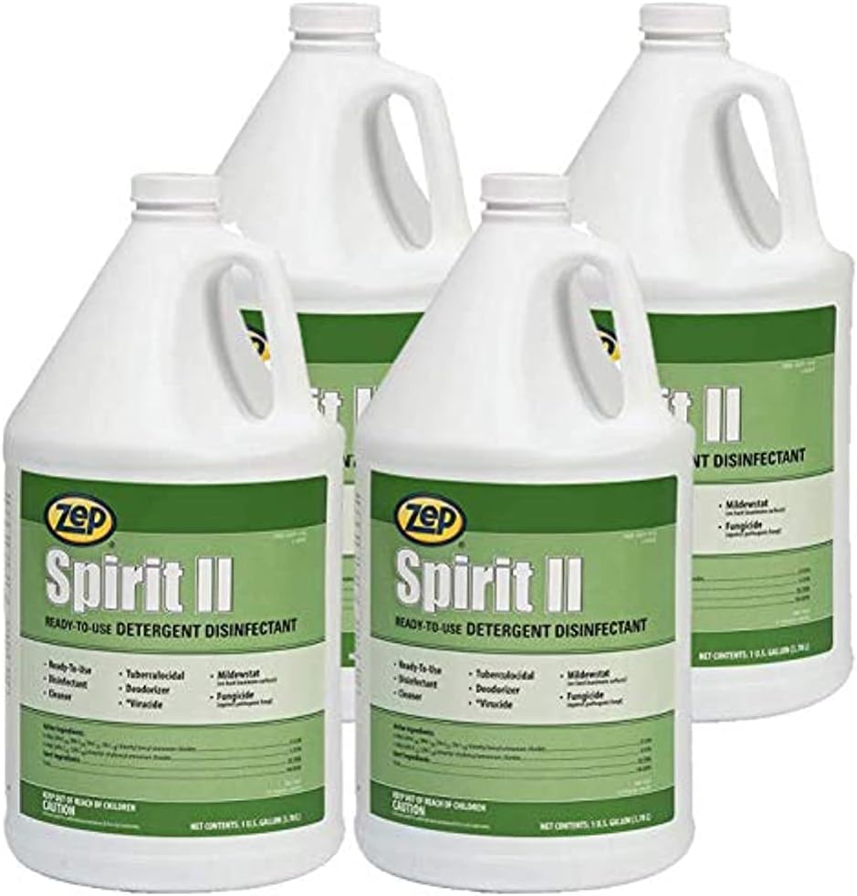 Zep, ZPE67923CT, Spirit II Detergent Disinfectant, 4 / Carton, Multi, 128 Fl Oz (Pack of 4)