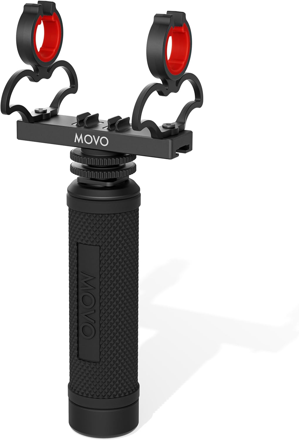 Movo SM6H Ultraflex Premium Shockmount for Shotgun Microphones with Grip Handle – Compatible with Rode NTG Series, Sennheiser MKE600, Audio-Technica AT875R, and More