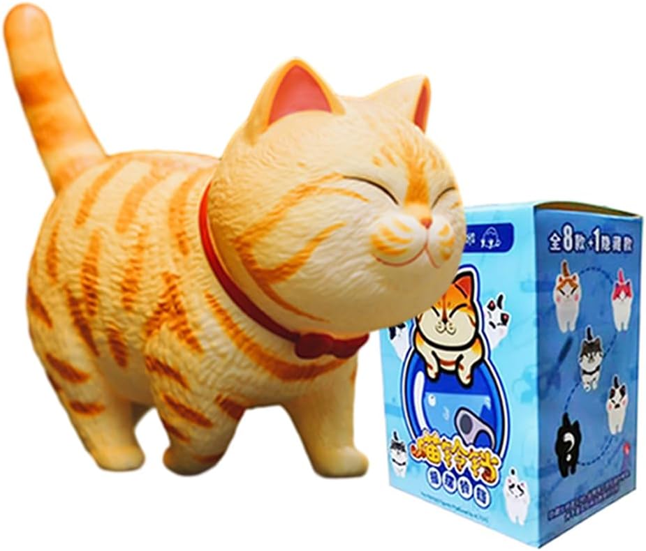 Aven Rabbit Cat Bell Series Mystery Box Toy Action Figure Blind Box Cute Popular Collection Toys Birthday Gift Christmas Holiday Desktop Doll (1Pack)