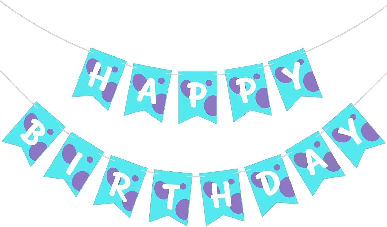 Monster Birthday Party Decoration Cartoon Happy Birthday Pre-strung Banner for Kids Boys Monster Themed Event Party Supplies(Classic Style)