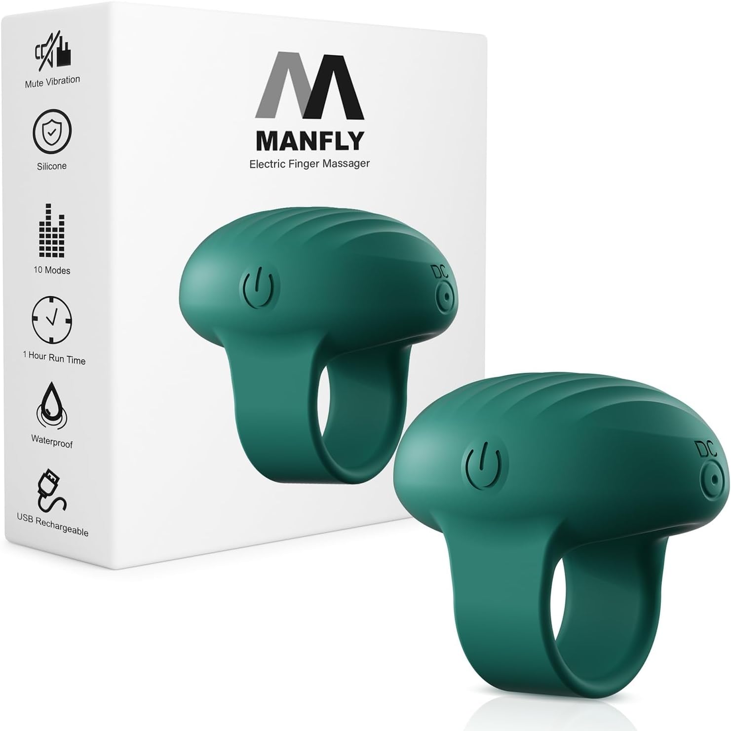 Mini Face Massager, Waterproof Rechargeable Portable Powerful Massage Tool(Green)