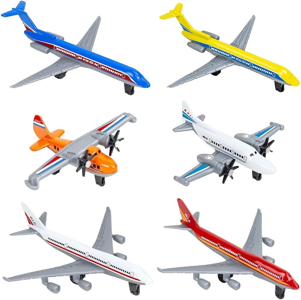 ZPSOSPZ 6 Pack Die-Cast Metal Airplane Toys, Kids 3-8+ Years, Unisex, Children, Toys & Games