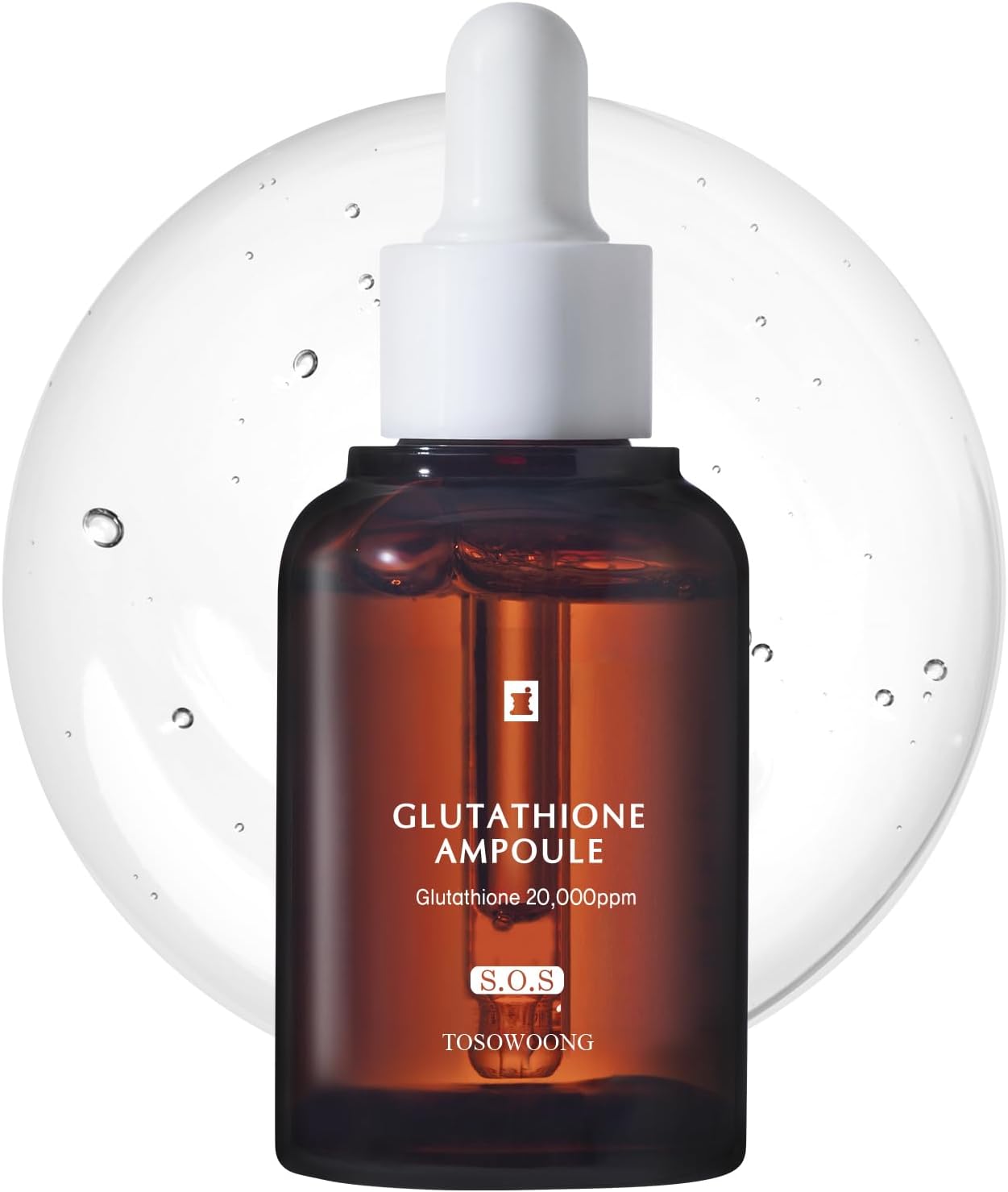 TOSOWOONG Glutathione Serum with 20,000ppm Glutathione, Niacinamide and hyaluronic acid, Dark Spot, Improve skin elasticity, Revitalize complexion, Korean Skincare, 30ml, 1.01 fl. oz.