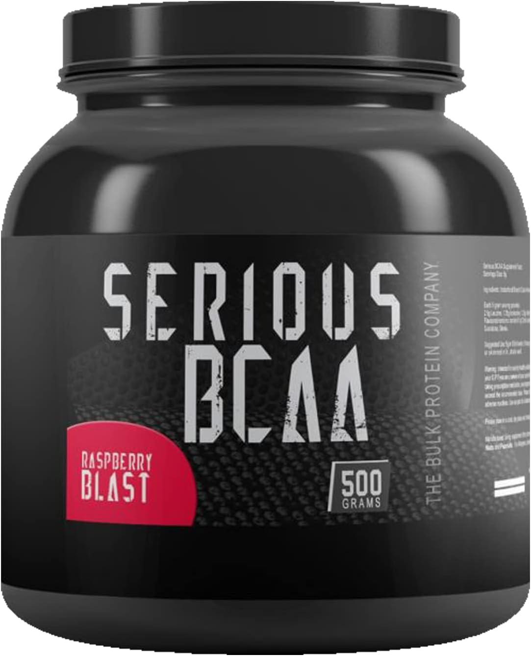 Serious BCAA Powder 500g, 100 Servings Pre Workout - Helps Build Muscle - The Bulk Protein Company (Raspberry Blast)