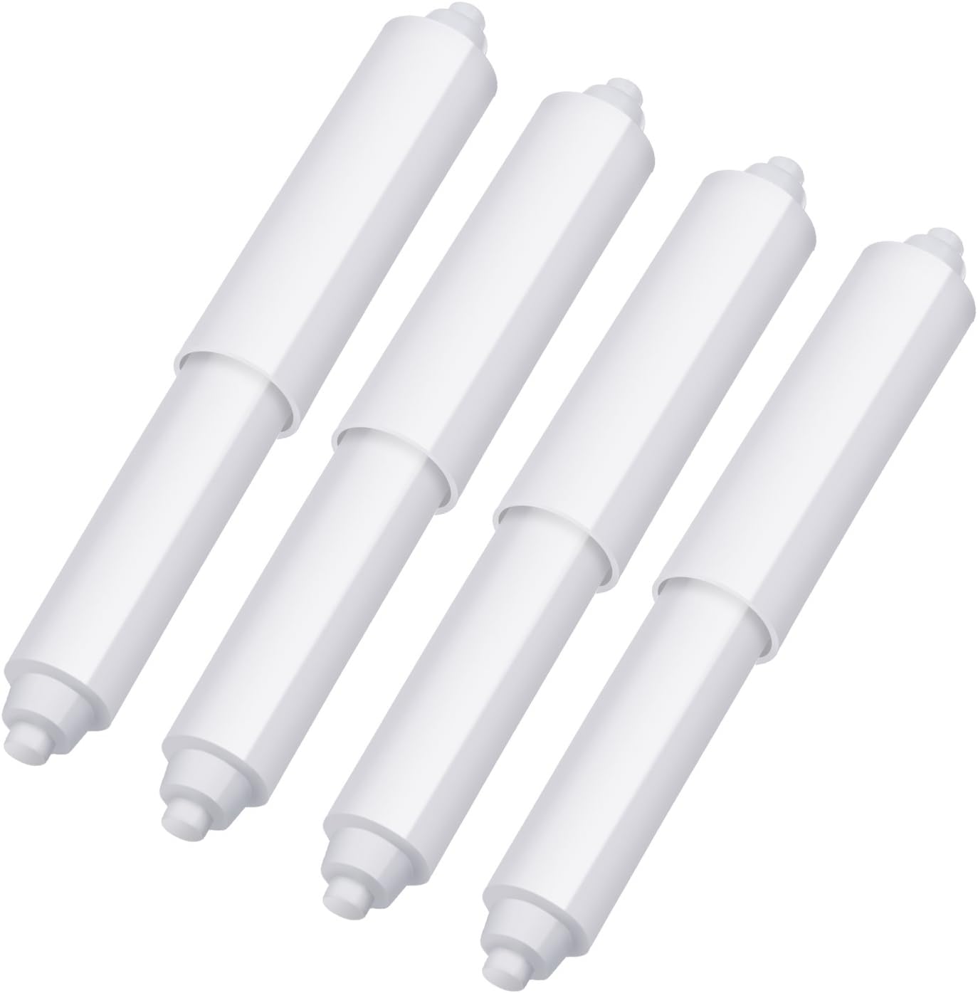 Shappy 4 Pack Toilet Paper Holder Roller White Replacement Plastic Spring Loaded
