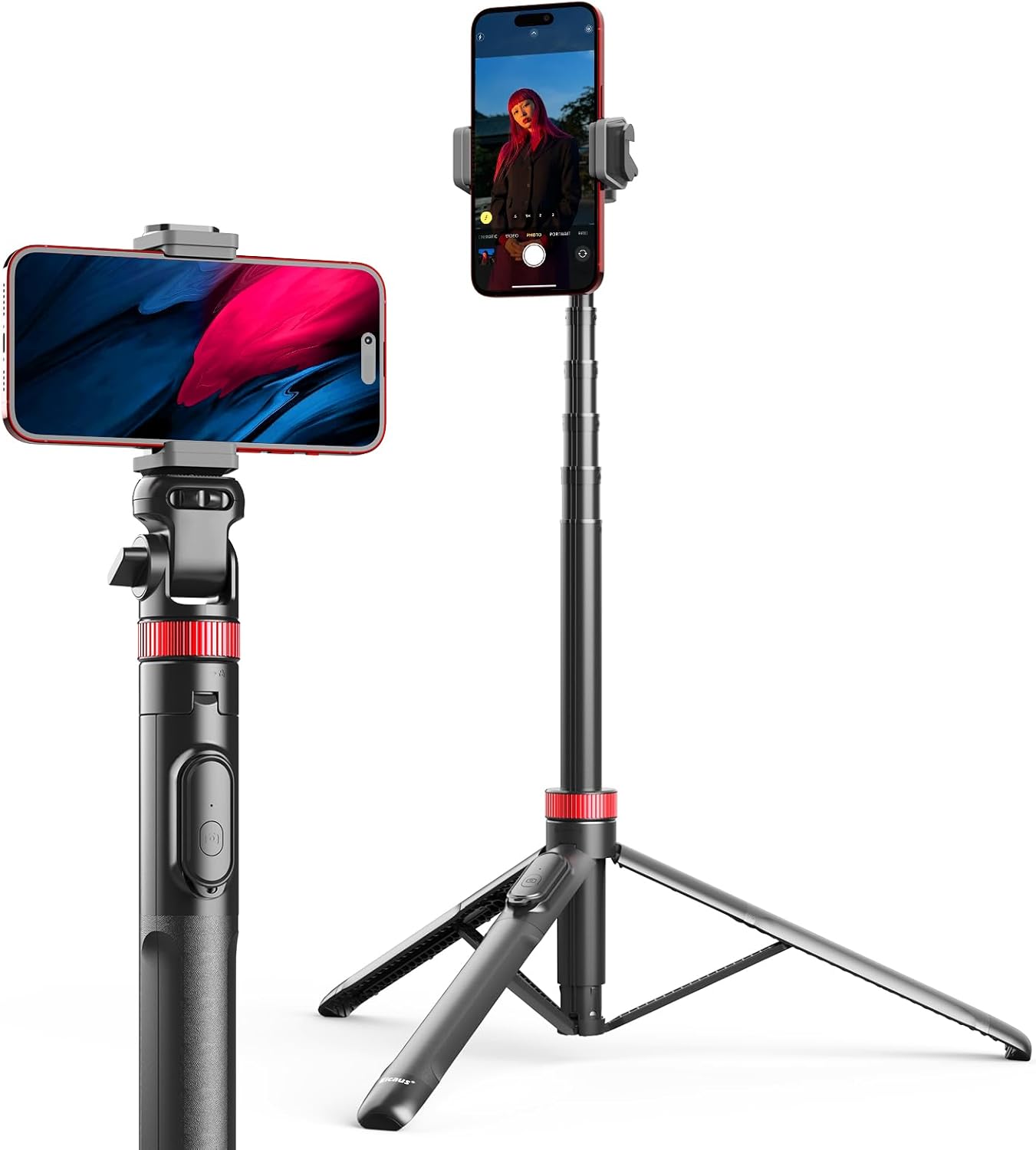 Eicaus 72'' Phone Tripod, Tripod for iPhone & Selfie Stick Tripod with Phone Mount and Remote - Upgraded, Stable, and Portable Tripod for iPhone 15/14/13, Android, Cameras and Action Cameras
