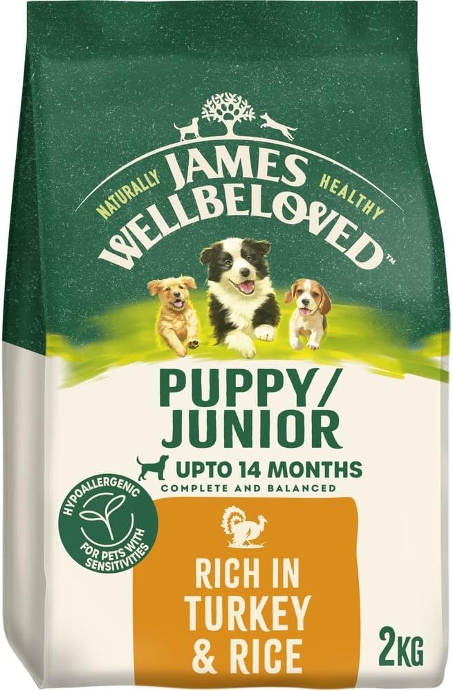 James Wellbeloved Dog Puppy Hypoallergenic Dry Food Turkey and Rice 2 kg