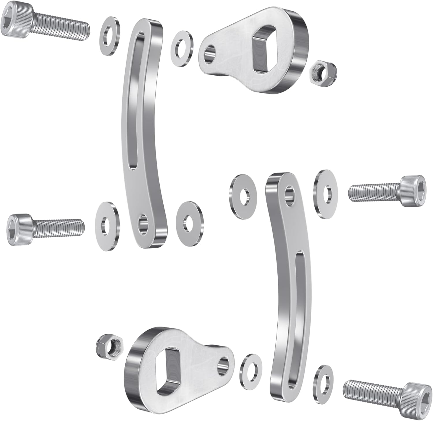 E Bike Torque Arm Set, Heavy Duty Universal, M14, Electric Bicycle E Bike Rear Axle, 6mm Thick, Made from Stainless Steel, Suit 1000W 2000W 3000W Motors.