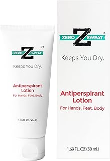 ZeroSweat Antiperspirant 20% Deodorant Lotion | Clinical Strength Hyperhidrosis Treatment - Reduces Face and Body Sweating