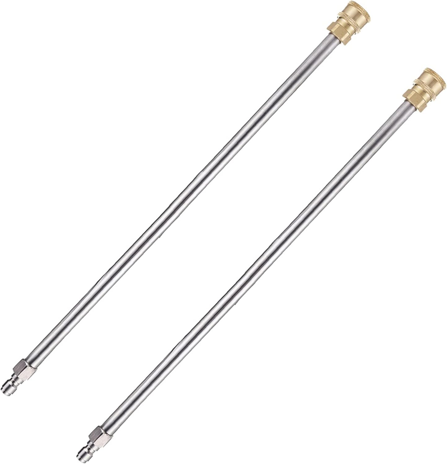 RIDGE WASHER Pressure Washer Extension Wand, 17 Inch Stainless Steel 1/4 Inch Quick Connect Power Washer Lance, 2 Pack