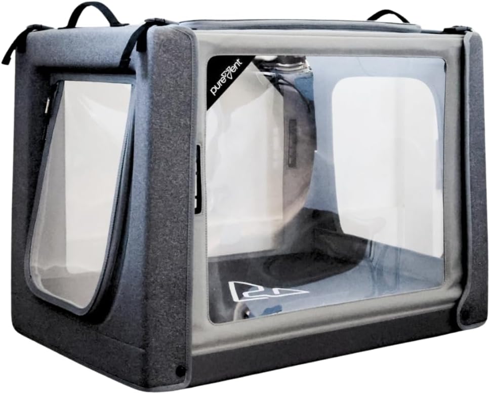 PureVent Pet Oxygen Chamber - Safe Veterinary-Grade Oxygen Therapy Cage for Dogs, Cats, Birds and Animals - Built-in Ventilation for Pets up to 30lbs