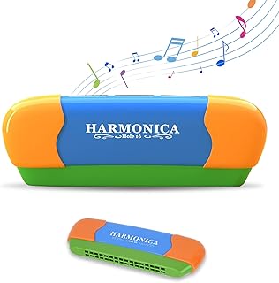Harmonica Key of C 16 Hole Blues Mouth Organ for Kids Early Education, Easy to Play Musical Instrument Educational Toys for Beginners Children Party Holidays (Blue)