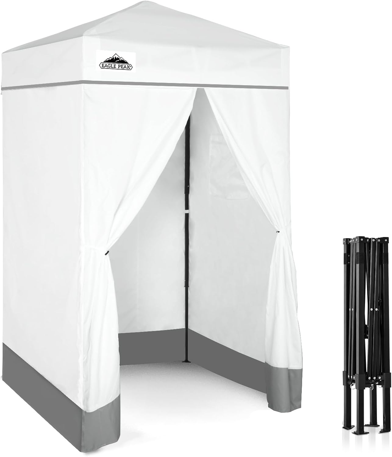 EAGLE PEAK Flex Ultra Compact 1.2m x 1.2m Pop-up Changing Room Canopy, Portable Privacy Cabana for Pool, Fashion Photoshoots, or Camping, White