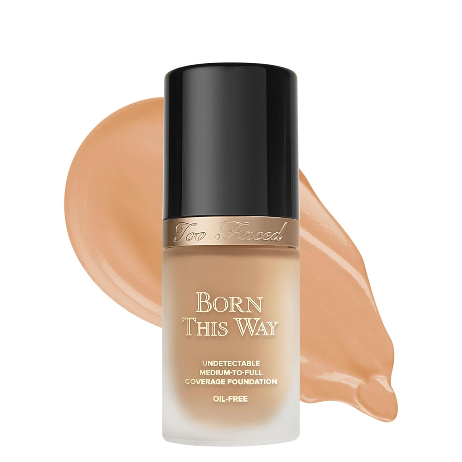 Too Faced Born This Way Natural Finish Longwear Liquid Foundation | Medium-To-Full Coverage | Hydrating + Oil Free, 1.01 fl. oz.