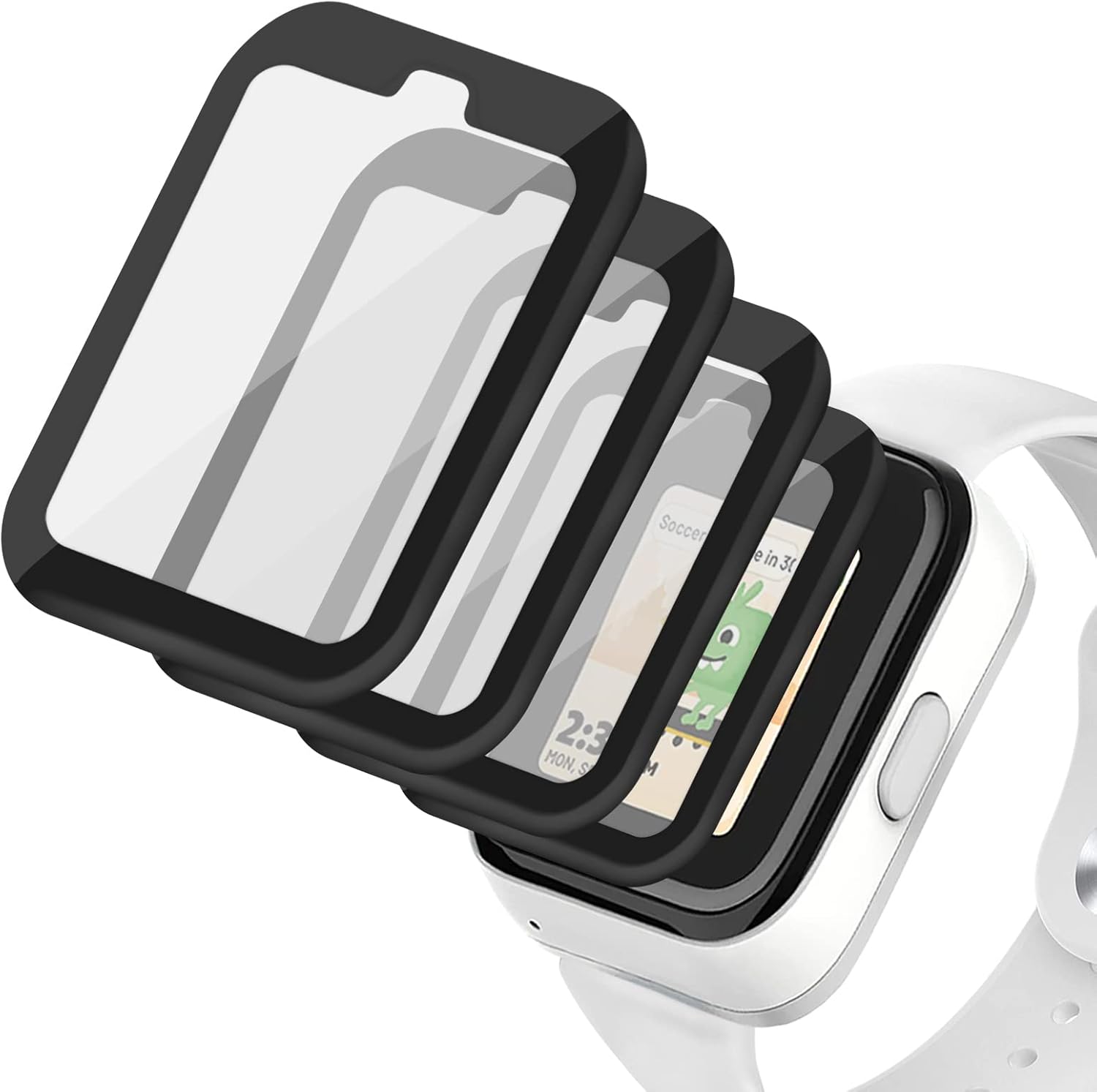 NewJourney Compatible with SyncUP Kids Watch Screen Protector, for Sync UP Kids Watch Screen Protector, Hard PET Clear Kids Watch Protector Watch Accessories (4 Pack)