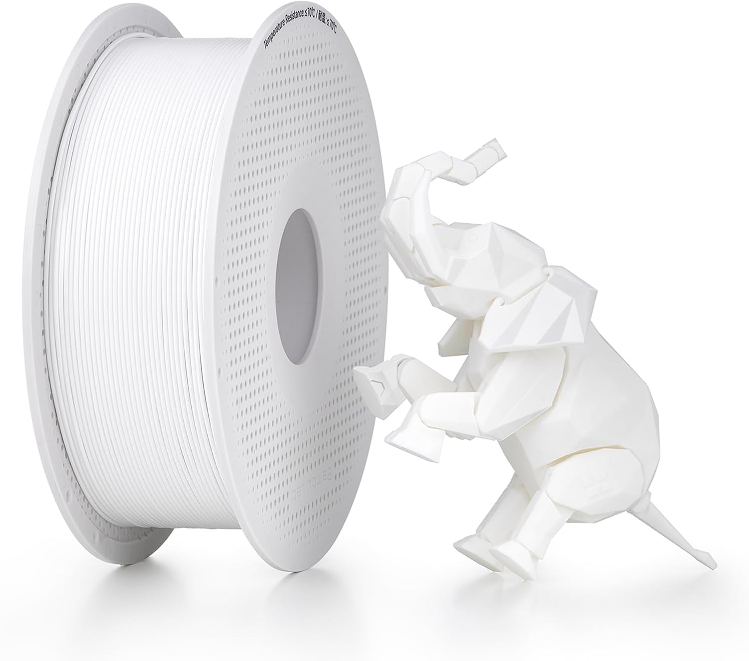Bambu Lab 3D Printer Filament, 1.75mm PLA 3D Printing Filament Dimensional Accuracy +/- 0.03 mm, Fast Printing RFID PLA, No Warping & Tangling, 3D Print Material with Reusable 1kg Spool, Jade White