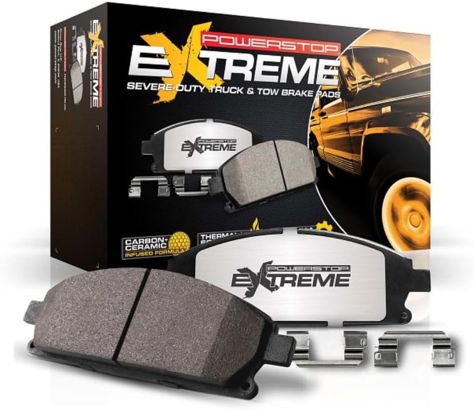 Power Stop Front Z36-2087 Truck and Tow Carbon-Fiber Ceramic Brake Pads For 2010-2020 Ford Expedition Ford F-150 | 2010-2021 Lincoln Navigator