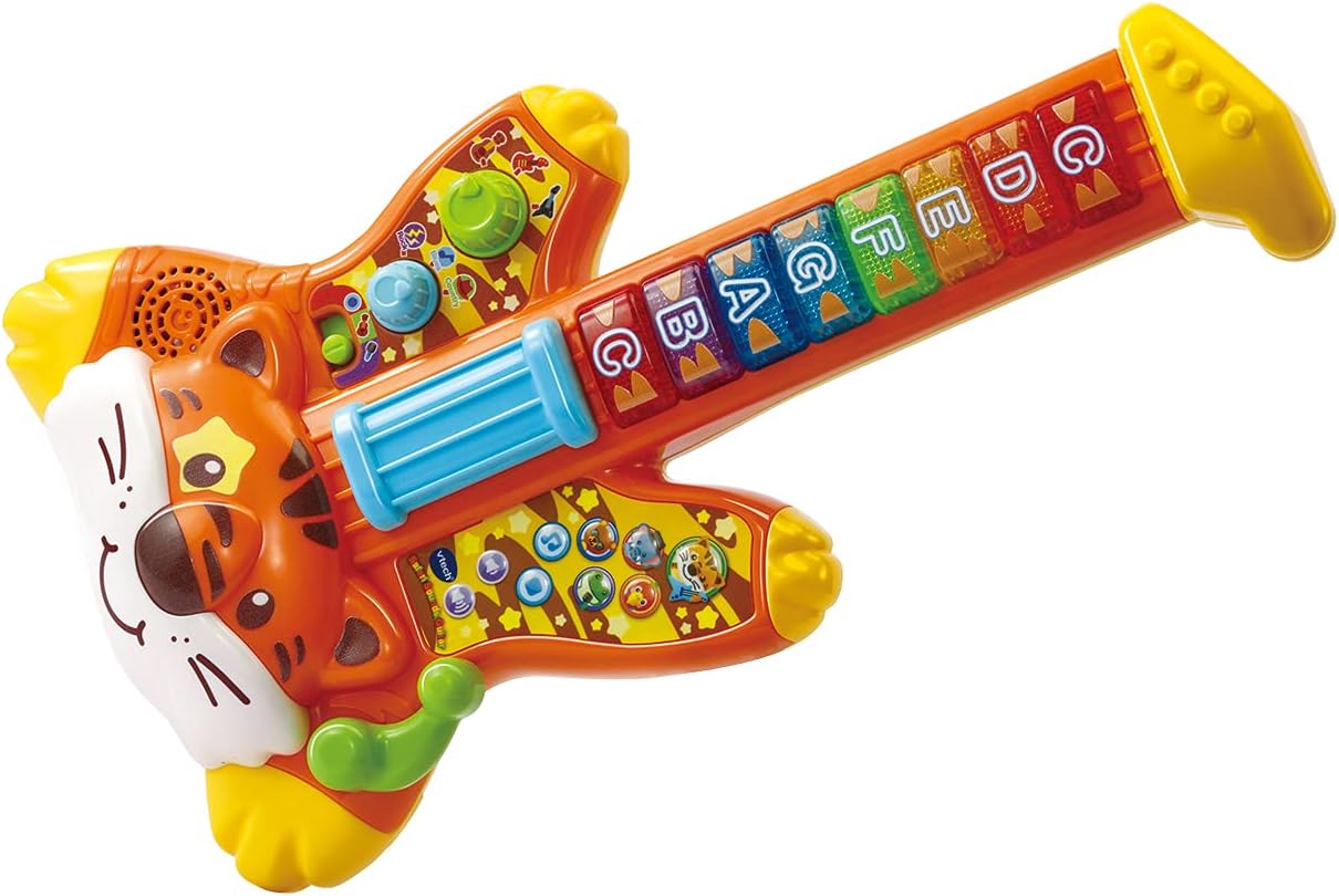 VTech Safari Sounds Guitar, Toddler Musical Toy with Songs, Melodies and Animal Sounds, Fun and Colourful Musical Toys for Children, Educational Toy with Lights, Ages 2 Years +, English Version