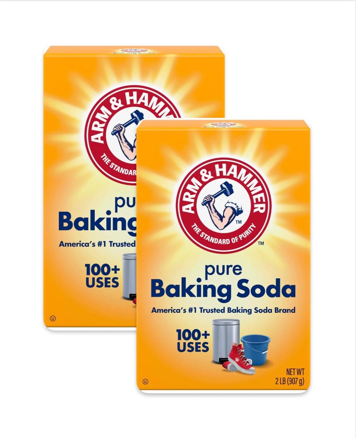 Arm & Hammer Pure Baking Soda 907g (32oz) 2 LB (Pack of 2)- American Imported