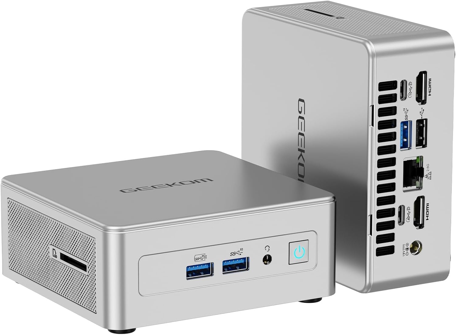 GEEKOM AE7 Mini PC, AMD Ryzen 9 7940HS Processor AI Mini Computer(8C/16T, up to-5.2GHz), 32GB DDR5 RAM & 1TB PCIe 4.0 SSD, Windows 11 Pro Mini Desktop PC with Work, Game, 8K, 2.5GLAN, WIFI6E, BT5.2