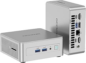 GEEKOM AE7 Mini PC, AMD Ryzen 9 7940HS Processor AI Mini Computer(8C/16T, up to-5.2GHz), 32GB DDR5 RAM & 1TB PCIe 4.0 SSD, Windows 11 Pro Mini Desktop PC with Work, Game, 8K, 2.5GLAN, WIFI6E, BT5.2