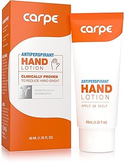 Carpe Antiperspirant Hand Lotion, A dermatologist-recommended smooth lotion that helps stop hand sweat, Great for hyperhidrosis (Original Eucalyptus)
