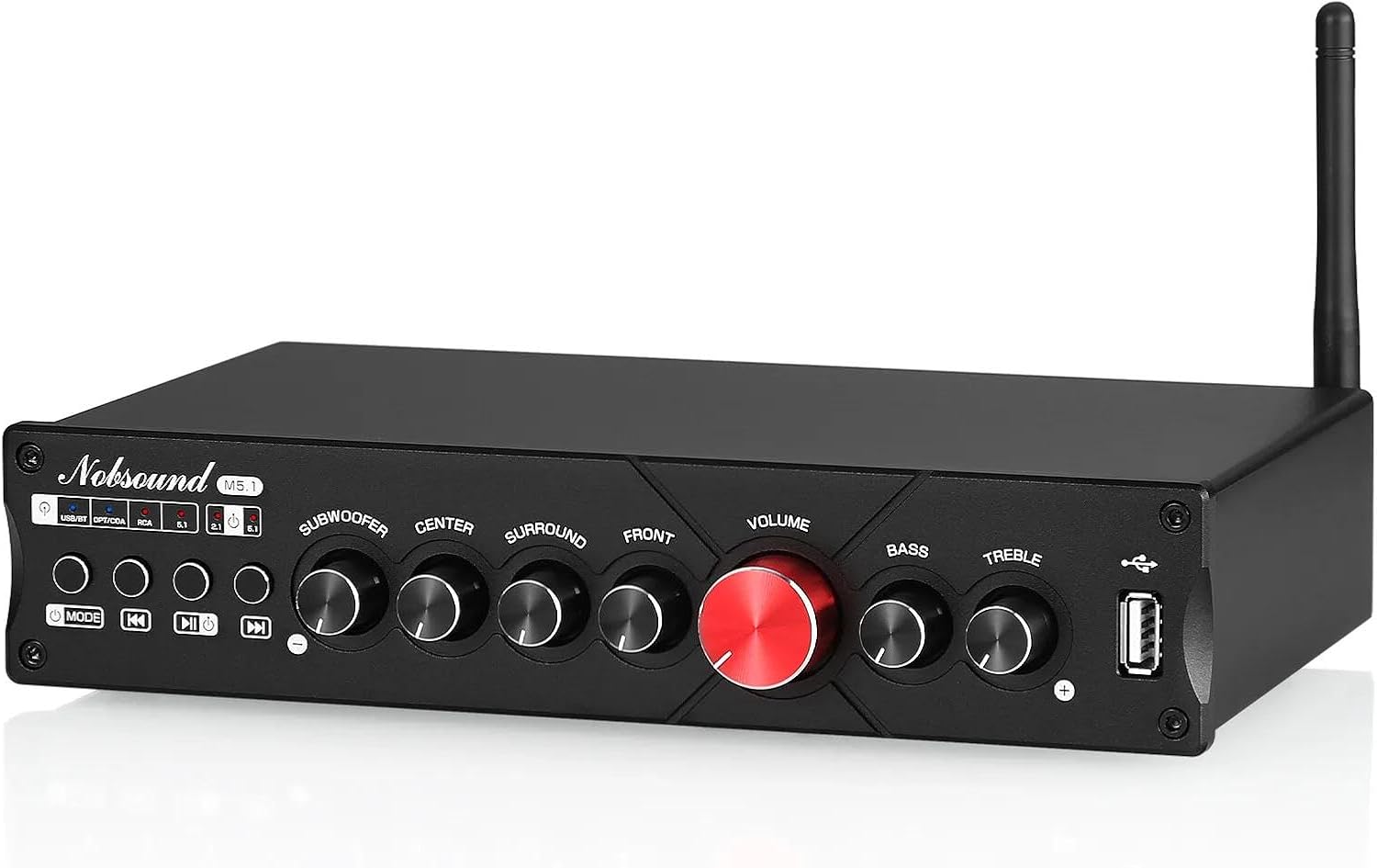 Nobsound HiFi 5.1 Channel Bluetooth Amplifier Stereo Home Theater Power Amp Subwoofer Amplifier Audio Amplifier