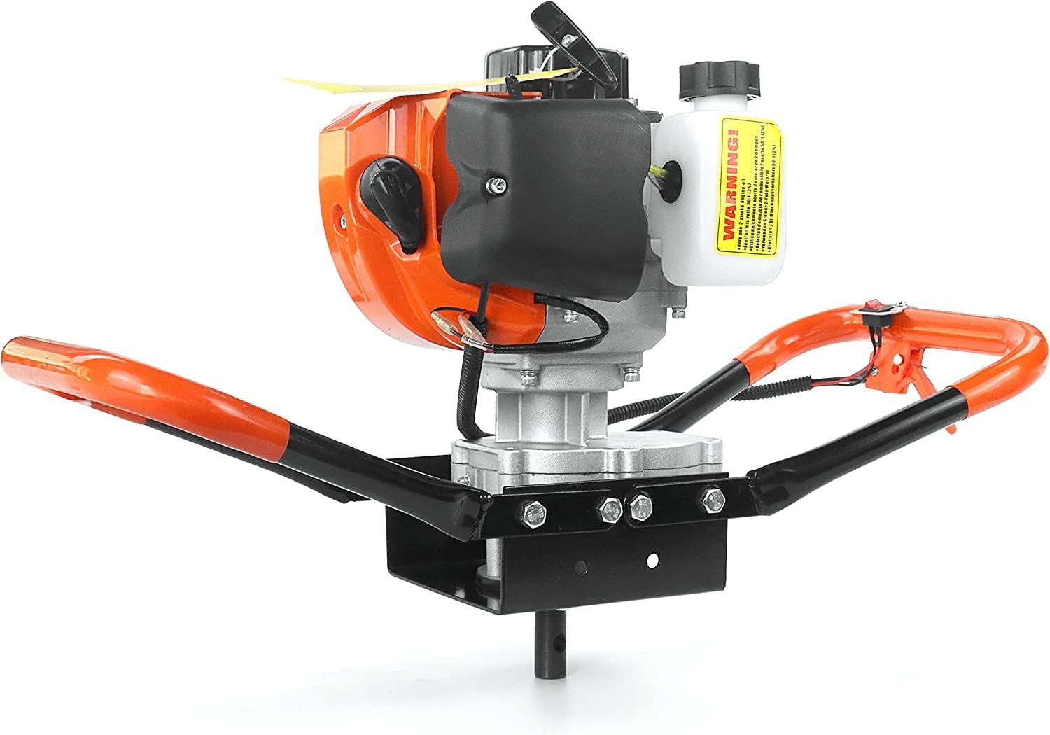 NEOTEC 52CC 2-Stroke Gas Powered Earth Auger Post Fence Hole Digger Powerhead, Petrol Drill Borer for Garden & Lawn, Digging