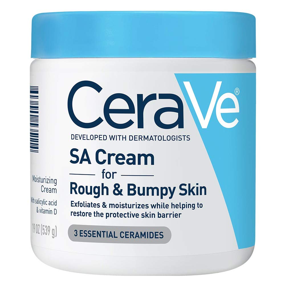 CeraVe Moisturizing Salicylic Acid Cream For Rough And Bumpy Skin, Exfoliating Body Cream with Lactic Acid, Hyaluronic Acid, Niacinamide & Ceramides, Fragrance Free & Allergy Tested, 19 Ounce