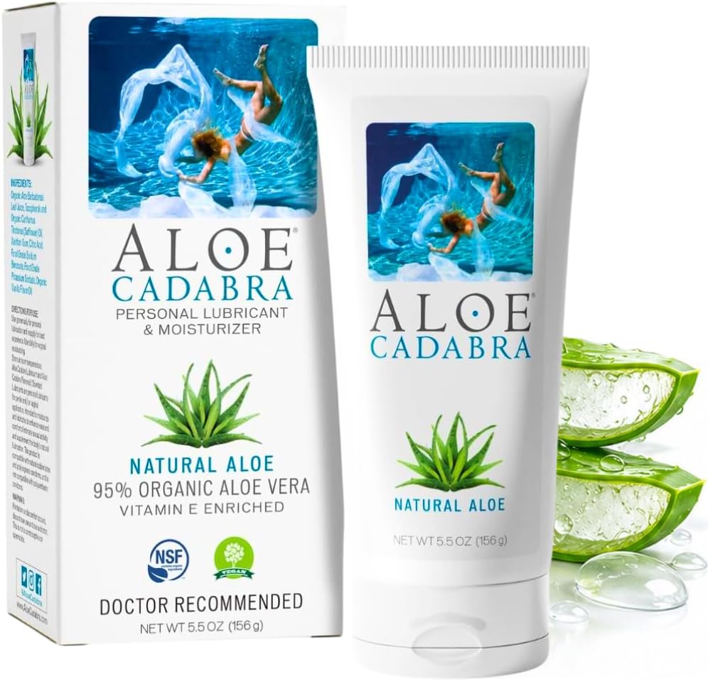 Aloe Cadabra Organic Natural Water Based Lube, for Men, Women & Couples