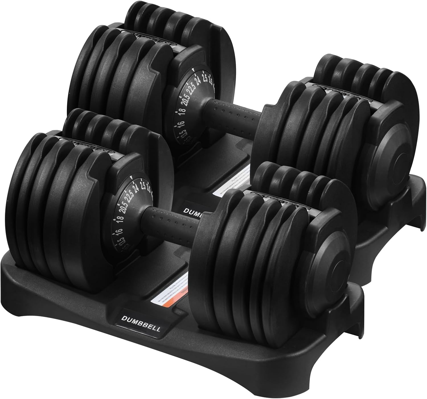 TRIOBLADE 24KG/40KG Adjustable Dumbbells for Saving Place Weights Dumbbells Set 15in1 /17in1 Fast Weight Changes NonSlip Handle Home Gym Strength Training Equipment