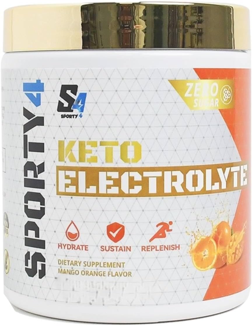 Electrolytes Keto 30 Days Supply | 30 Serving Electrolyte Powder Supporting Your Keto Fasting, Health & Fitness Goals | Orange Mango Flavour